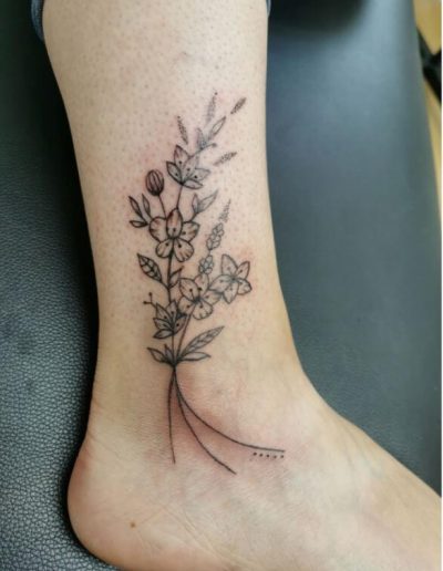 tatouage fleurs cheville tattoo my st fulgent 85
