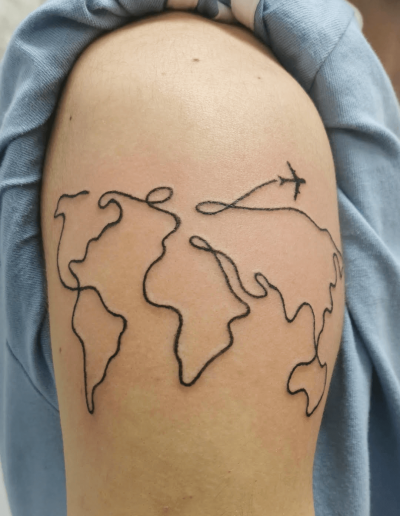 tatouage carte du monde tattoo my st fulgent 85