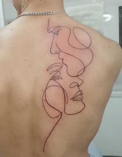 tatouage visages en un trait tattoo my st fulgent 85