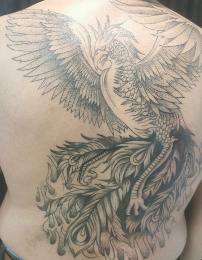 tatouage Phoenix dotwork tattoo my st fulgent 85